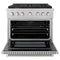 36 In. 5.2 Cu. Ft. Paramount Dual Fuel Range With 6 Burner Gas Cooktop And Electric Convection Oven In Satin Stainless Steel