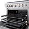 36 In. 5.2 Cu. Ft. Paramount Dual Fuel Range With 6 Burner Gas Cooktop And Electric Convection Oven In Satin Stainless Steel