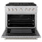 36 In. 5.2 Cu. Ft. Paramount Dual Fuel Range With 6 Burner Gas Cooktop And Electric Convection Oven In Satin Stainless Steel