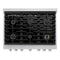 36 In. 5.2 Cu. Ft. Paramount Dual Fuel Range With 6 Burner Gas Cooktop And Electric Convection Oven In Satin Stainless Steel