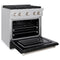 30 In. 4.2 Cu. Ft. Paramount Dual Fuel Range With 4 Burner Gas Cooktop And Electric Convection Oven In Satin Stainless Steel With Black Matte Door