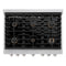 36 In. 5.2 Cu. Ft. Paramount Dual Fuel Range With Gas Cooktop And Electric Convection Oven In Satin Stainless Steel With 6 Brass Burners