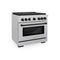 Autograph Edition 36 In. 5.2 Cu. Ft. Paramount Dual Fuel Range With 6 Burner Gas Cooktop And Electric Convection Oven In Satin Stainless Steel With Matte Black Accents