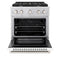 30 In. 4.2 Cu. Ft. Paramount Dual Fuel Range With 4 Burner Gas Cooktop And Electric Convection Oven In Stainless Steel With White Matte Door