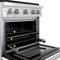 30 In. 4.2 Cu. Ft. Paramount Dual Fuel Range With 4 Burner Gas Cooktop And Electric Convection Oven In Stainless Steel With White Matte Door
