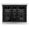 Autograph Edition 30 In. 4.2 Cu. Ft. Paramount Dual Fuel Range With 4 Burner Gas Cooktop And Electric Convection Oven In Stainless Steel With Champagne Bronze Accents
