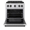 Autograph Edition 30 In. 4.2 Cu. Ft. Paramount Dual Fuel Range With 4 Burner Gas Cooktop And Electric Convection Oven In Stainless Steel With Matte Black Accents