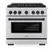 Autograph Edition 36 In. 5.2 Cu. Ft. Paramount Dual Fuel Range With 6 Burner Gas Cooktop And Electric Convection Oven In Stainless Steel With Matte Black Accents