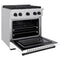 Autograph Edition 30 In. 4.2 Cu. Ft. Paramount Dual Fuel Range With 4 Burner Gas Cooktop And Electric Convection Oven In Stainless Steel With White Matte Door And Matte Black Accents