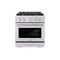 30 In. 4.2 Cu. Ft. Paramount Gas Range With 4 Burner Cooktop And Convection Gas Oven In Stainless Steel