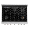 36 In. 5.2 Cu. Ft. Paramount Gas Range With 6 Burner Cooktop And Convection Gas Oven In Stainless Steel