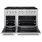 48 In. 6.7 Cu. Ft. Paramount Double Oven Gas Range With 8 Burner Cooktop In Stainless Steel