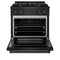 30 In. 4.2 Cu. Ft. Paramount Gas Range With 4 Burner Cooktop And Convection Gas Oven In Black Stainless Steel