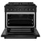 36 In. 5.2 Cu. Ft. Paramount Gas Range With 6 Burner Cooktop And Convection Gas Oven In Black Stainless Steel