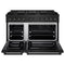 48 In. 6.7 Cu. Ft. Paramount Double Oven Gas Range With 8 Burner Cooktop In Black Stainless Steel