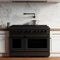 48 In. 6.7 Cu. Ft. Paramount Double Oven Gas Range With 8 Burner Cooktop In Black Stainless Steel