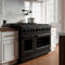 48 In. 6.7 Cu. Ft. Paramount Double Oven Gas Range With 8 Burner Cooktop In Black Stainless Steel