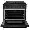 36 In. 5.2 Cu. Ft. Paramount Gas Range With Convection Gas Oven In Black Stainless Steel With 6 Brass Burners