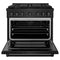 36 In. 5.2 Cu. Ft. Paramount Gas Range With Convection Gas Oven In Black Stainless Steel With 6 Brass Burners