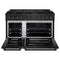 48 In. 6.7 Cu. Ft. Paramount Double Oven Gas Range In Black Stainless Steel With 8 Brass Burners