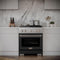 30 In. 4.2 Cu. Ft. Paramount Gas Range With 4 Burner Gas Cooktop And Convection Gas Oven In Stainless Steel With Black Matte Door