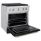 30 In. 4.2 Cu. Ft. Paramount Gas Range With 4 Burner Gas Cooktop And Convection Gas Oven In Stainless Steel With Black Matte Door