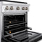 30 In. 4.2 Cu. Ft. Paramount Gas Range With 4 Burner Gas Cooktop And Convection Gas Oven In Stainless Steel With Black Matte Door
