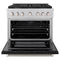 36 In. 5.2 Cu. Ft. Paramount Gas Range With 6 Burner Cooktop And Convection Gas Oven In Stainless Steel With Black Matte Door