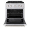 30 In. 4.2 Cu. Ft. Paramount Gas Range With Convection Gas Oven In Stainless Steel With 4 Brass Burners
