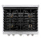30 In. 4.2 Cu. Ft. Paramount Gas Range With Convection Gas Oven In Stainless Steel With 4 Brass Burners