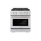 30 In. 4.2 Cu. Ft. Paramount Gas Range With Convection Gas Oven In Stainless Steel With 4 Brass Burners