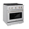 30 In. 4.2 Cu. Ft. Paramount Gas Range With Convection Gas Oven In Stainless Steel With 4 Brass Burners