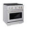 30 In. 4.2 Cu. Ft. Paramount Gas Range With Convection Gas Oven In Stainless Steel With 4 Brass Burners
