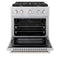 30 In. 4.2 Cu. Ft. Paramount Gas Range With Convection Gas Oven In Stainless Steel With 4 Brass Burners