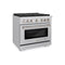 36 In. 5.2 Cu. Ft. Paramount Gas Range With Convection Gas Oven In Stainless Steel With 6 Brass Burners