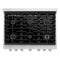36 In. 5.2 Cu. Ft. Paramount Gas Range With Convection Gas Oven In Stainless Steel With 6 Brass Burners