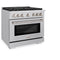 36 In. 5.2 Cu. Ft. Paramount Gas Range With Convection Gas Oven In Stainless Steel With 6 Brass Burners