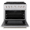 36 In. 5.2 Cu. Ft. Paramount Gas Range With Convection Gas Oven In Stainless Steel With 6 Brass Burners