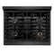 30 In. 4.2 Cu. Ft. Paramount Gas Range With 4 Burner Cooktop And Convection Gas Oven In Black Satin Stainless Steel
