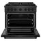 36 In. 5.2 Cu. Ft. Paramount Gas Range With 6 Burner Cooktop And Convection Gas Oven In Black Satin Stainless Steel