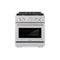 30 In. 4.2 Cu. Ft. Paramount Gas Range With 4 Burner Cooktop And Convection Gas Oven In Satin Stainless Steel