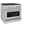 36 In. 5.2 Cu. Ft. Paramount Gas Range With 6 Burner Cooktop And Convection Gas Oven In Satin Stainless Steel