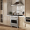 36 In. 5.2 Cu. Ft. Paramount Gas Range With 6 Burner Cooktop And Convection Gas Oven In Satin Stainless Steel
