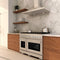 48 In. 6.7 Cu. Ft. Paramount Double Oven Gas Range With 8 Burner Cooktop In Satin Stainless Steel