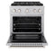 30 In. 4.2 Cu. Ft. Paramount Gas Range With Convection Gas Oven In Satin Stainless Steel With 4 Brass Burners