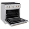 30 In. 4.2 Cu. Ft. Paramount Gas Range With Convection Gas Oven In Satin Stainless Steel With 4 Brass Burners