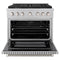 36 In. 5.2 Cu. Ft. Paramount Gas Range With Convection Gas Oven In Satin Stainless Steel With 6 Brass Burners