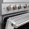 36 In. 5.2 Cu. Ft. Paramount Gas Range With Convection Gas Oven In Satin Stainless Steel With 6 Brass Burners