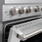 48 In. 6.7 Cu. Ft. Paramount Double Oven Gas Range In Satin Stainless Steel With 8 Brass Burners