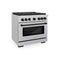Autograph Edition 36 In. 5.2 Cu. Ft. 6 Burner Paramount Gas Range With Convection Gas Oven In Satin Stainless Steel And Matte Black Accents